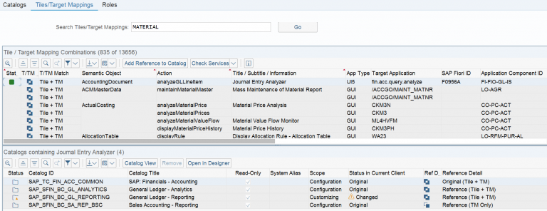 SAP Fiori Launchpad Content Manager for adjusting app catalogues